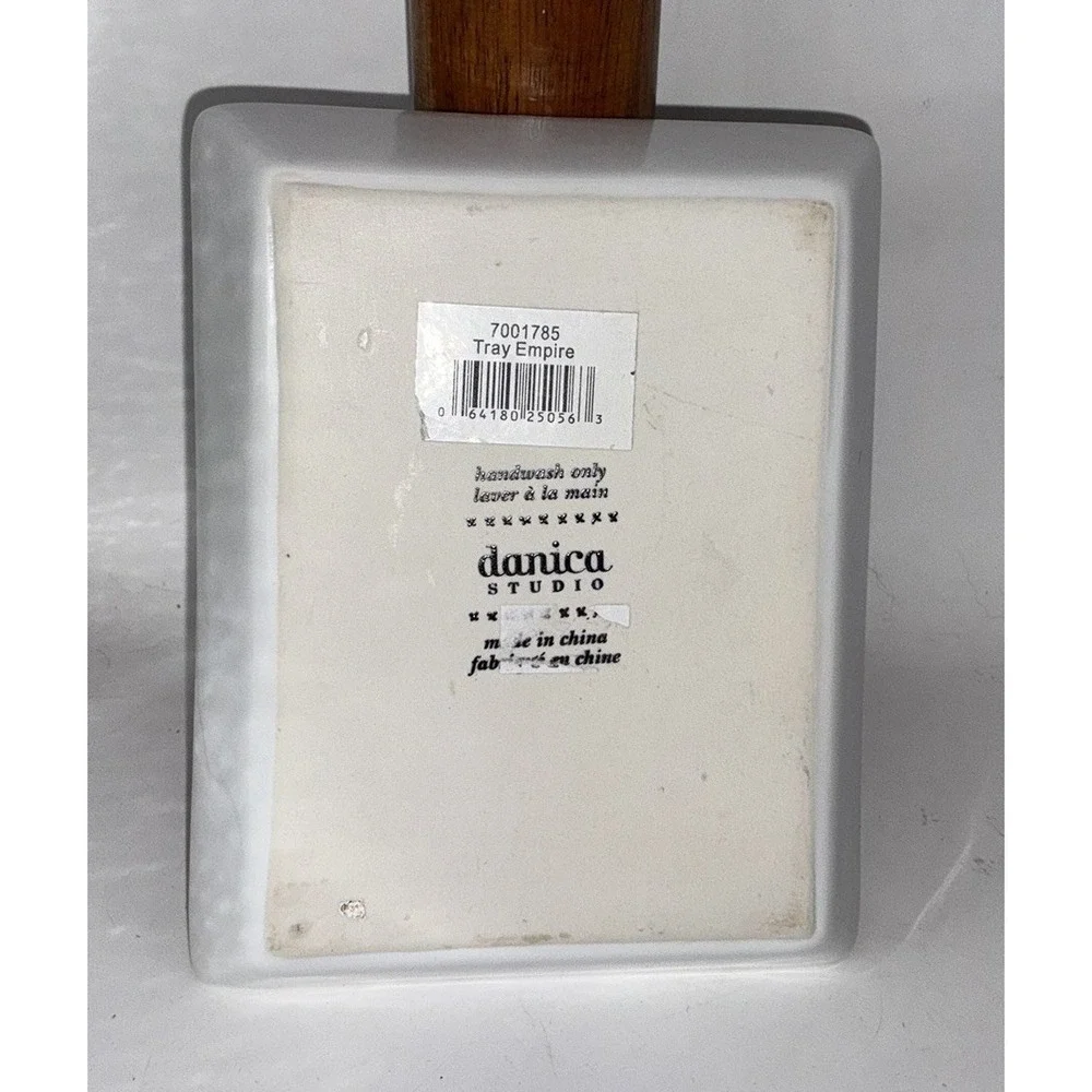 Danica Studio Empire Ceramic Trinket Tray Orange Leopard